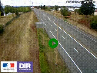 Webcam à Mably, à proximité de Roanne en direction de Moulins sur la N7
