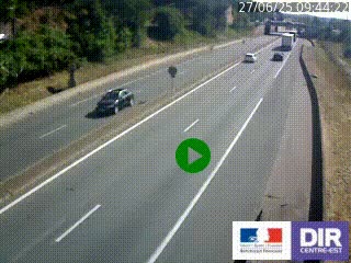 Caméra autoroutière sur l'A47 à hauteur de Givors, a proximité de Lyon. La webcam est orientée vers Lyon
