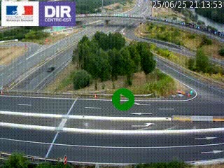 Webcam traffic à Grenoble-sud sur l'autoroute A480. Vue orientée vers l'entrée et la sortie de Grenoble