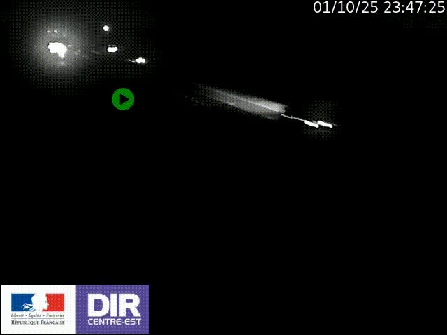 Caméra trafic à la jonction entre l'A46 (Rocade-est de Lyon) et l'A42 à hauteur de Vault-en-Velin en direction de Marseille