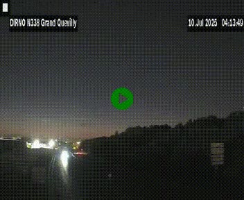 Webcam routière sur N338 à hauteur de Grand-Quevilly en périphérie de Rouen. Vue orientée vers Rouen