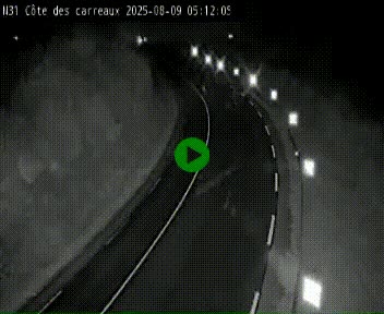 Webcam en haut de la Côte des Carreaux sur la N31 à Avesnes-en-Bray. Vue orientée vers Rouen