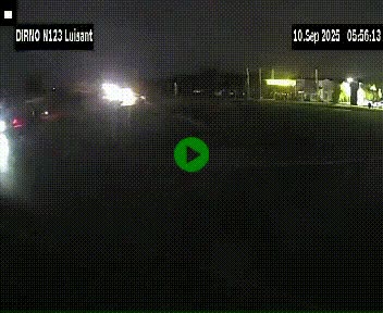 Webcam en périphérie de Chartres sur la N123, à hauteur de Luisant. Vue orientée vers Chartres
