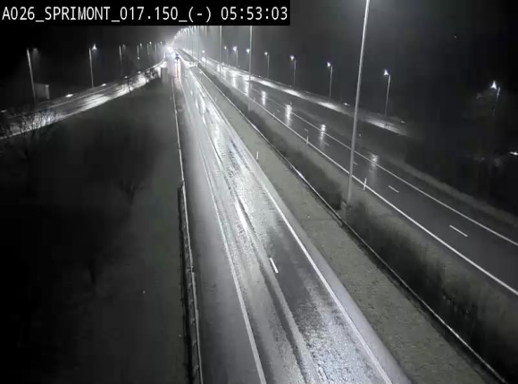Webcam E25 (A26) à hauteur de Sprimont en direction de Liège et en provenance de Bastogne