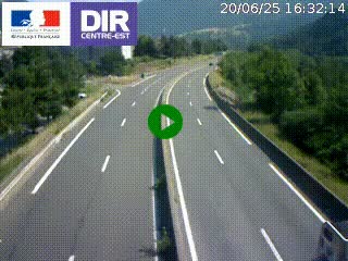 Caméra sur la Nationale 90 (N90) à La Léchère, en direction et à proximité d'Albertville