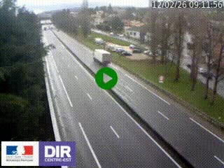 Webcam routière à Le Chambon-Feugerolles sur la RN88 entre Firminy et Saint-Etienne