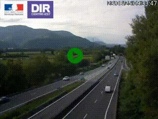 Caméra trafic à Meylan sur la Rocade-Sud de Grenoble en direction d'Aix-en-Provence