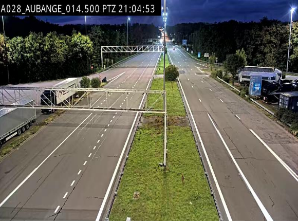 Webcam autoroute Belgique - Aubange - A28 direction Arlon - BK 14