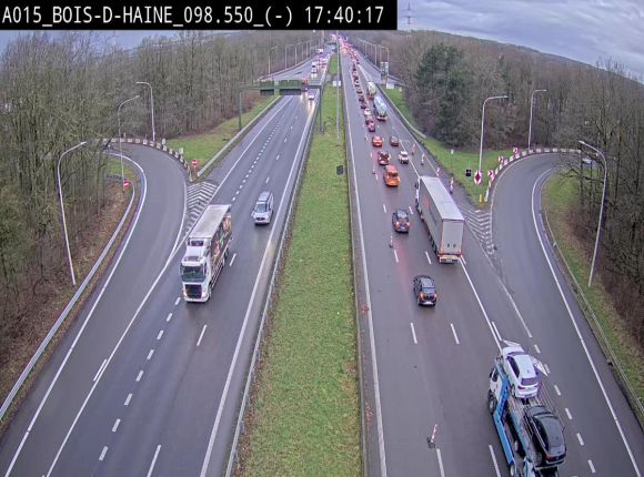 Webcam autoroute Belgique - Bois d'Haine - E42 - BK 98.6