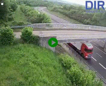 Webcam sur A84 à hauteur de Pont-Farcy, au niveau du pont autoroutier sur la Vire, au sud de Saint-Lô