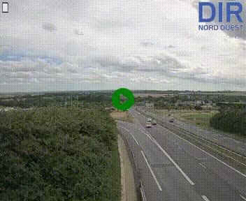 Webcam au début de l'A84 sur le périphérique Ouest de Caen (N814) à hauteur de la sortie 9, Porte de Bretagne
