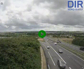Webcam au début de l'A84 sur le périphérique Ouest de Caen (N814) à hauteur de la sortie 9, Porte de Bretagne