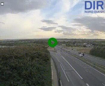 Webcam au début de l'A84 sur le périphérique Ouest de Caen (N814) à hauteur de la sortie 9, Porte de Bretagne