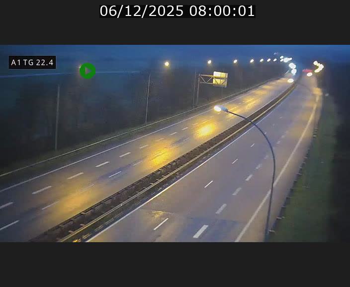 Traffic live webcam Luxembourg Flaxweiler - A1 direction Luxembourg - BK 22.4