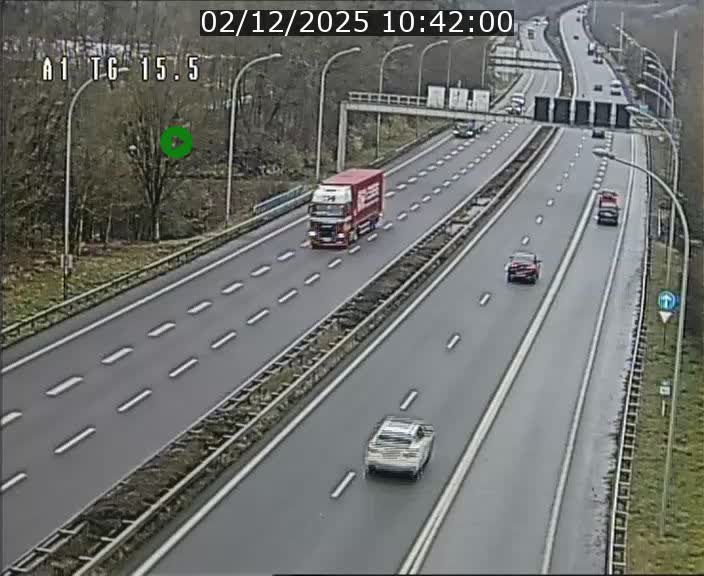 Traffic live webcam Luxembourg Munsbach - A1 direction Luxembourg - BK 15.5
