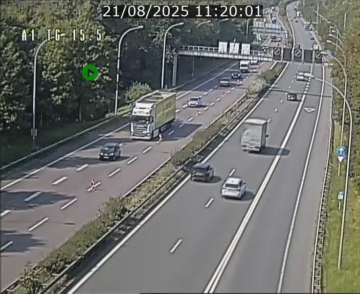 Traffic live webcam Luxembourg Munsbach - A1 direction Luxembourg - BK 15.5