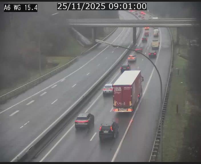 Traffic live webcam Luxembourg Capellen - A6 - BK 15.4 - direction Luxembourg/France/Allemagne