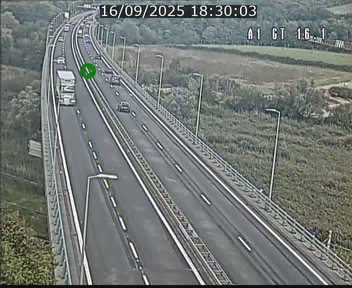 Traffic live webcam Luxembourg Niederanven - A1 direction Allemagne - BK 16.1