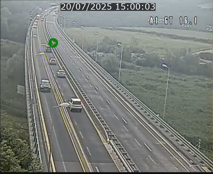 Traffic live webcam Luxembourg Niederanven - A1 direction Allemagne - BK 16.1