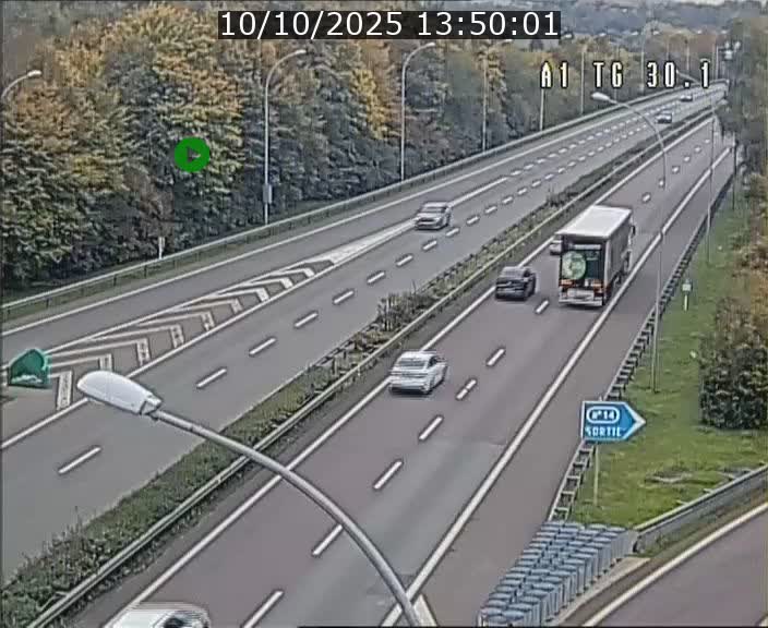 Traffic live webcam Luxembourg Grevenmacher - A1 direction Luxembourg - BK 30.1
