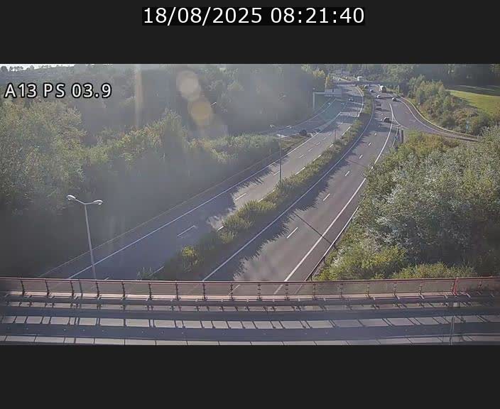 Traffic live webcam Luxembourg Differdange - A13 direction Esch-sur-Alzette - BK 3.9