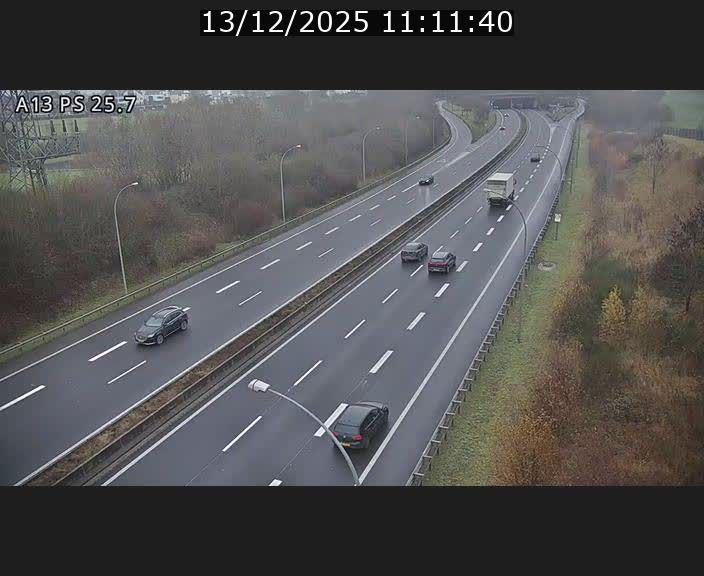 Traffic live webcam Luxembourg Frisange - A13 direction Allemagne - BK 26