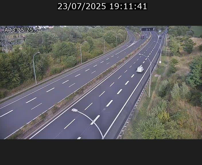 Traffic live webcam Luxembourg Frisange - A13 direction Allemagne - BK 26