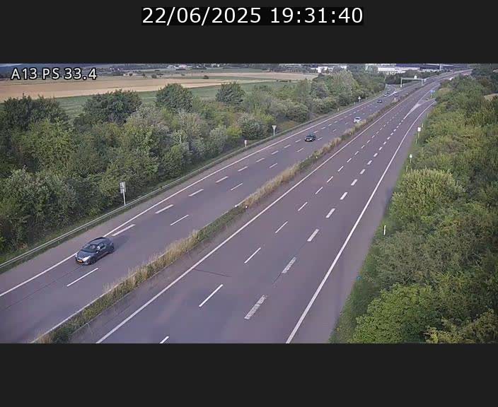 Webcam trafic sur A13 à hauteur de Mondorf-les-Bains en direction d'Altwies