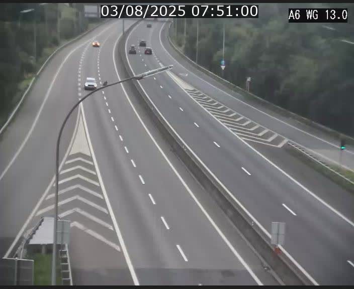 Traffic live webcam Luxembourg Mamer - A6 - BK 13 - direction Luxembourg/France/Allemagne