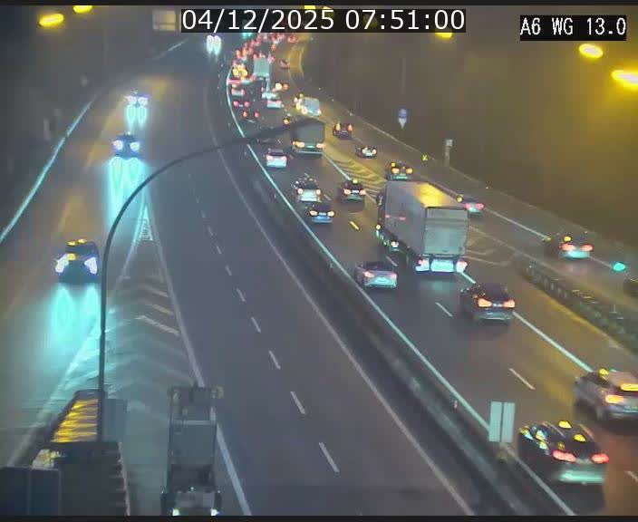 Traffic live webcam Luxembourg Mamer - A6 - BK 13 - direction Luxembourg/France/Allemagne