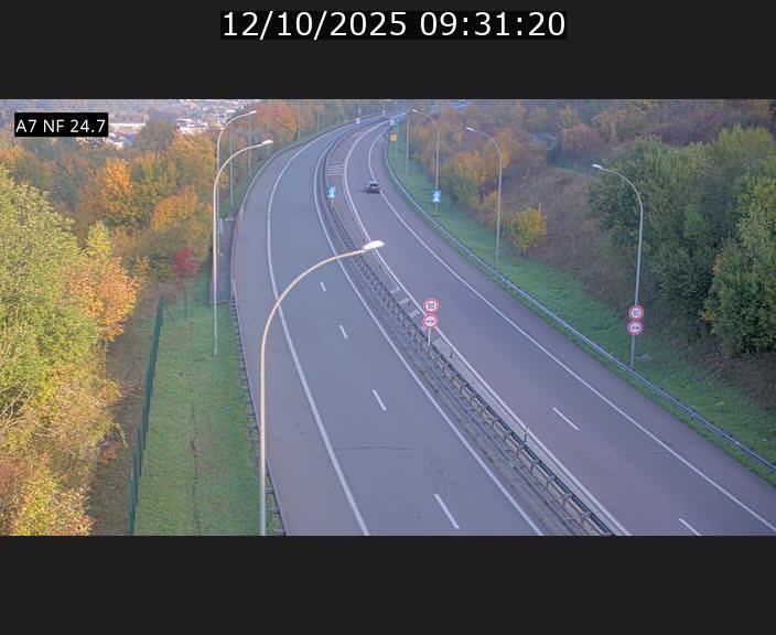 Caméra trafic Luxembourg - A7, Schieren direction Mersch