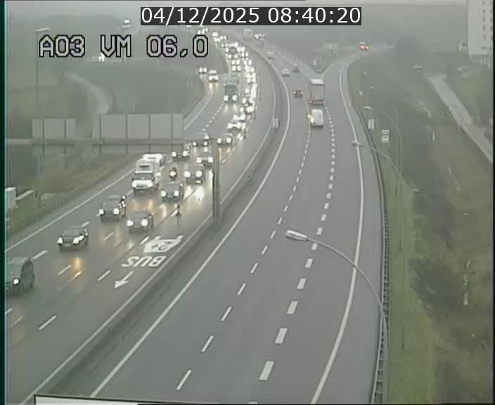Traffic live webcam Luxembourg Aire de Berchem - A3 - BK 6 - direction France