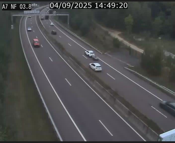 Webcam autoroute A7 au Luxembourg à la sortie du Tunnel Stafelter vers le Nord