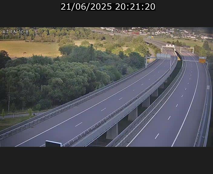 Caméra trafic Luxembourg - A7, Tunnel Gousselerbierg, sortie sud, direction rond-point Lorentzweiler (BK 10.8)