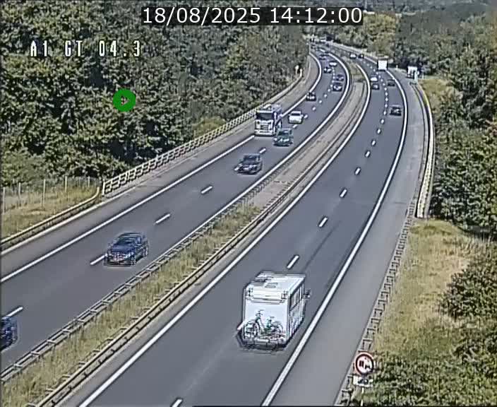 Traffic live webcam Luxembourg Itzig - A1 direction Sandweiler - BK 4.3