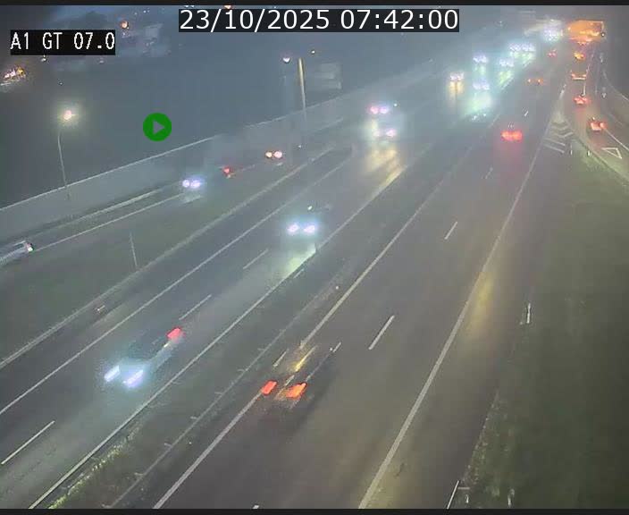 Traffic live webcam Luxembourg Cents - A1 direction Kirchberg - BK 7