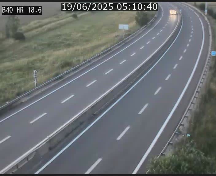 Webcam sur la route de liaison entre Micheville et Esch-Belval à la frontière entre le Luxembourg et la France. Vue orientée vers la Lorraine.