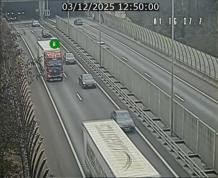 Traffic live webcam Luxembourg Kirchberg - A1 direction Luxembourg-ville - BK 7.7