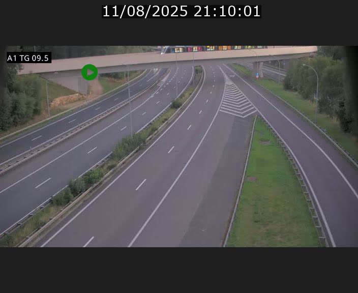 Traffic live webcam Luxembourg Jonction Grünewald - A1 direction Luxembourg-ville - BK 9.5