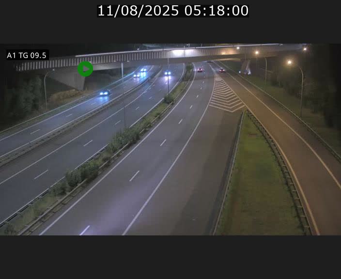 Traffic live webcam Luxembourg Jonction Grünewald - A1 direction Luxembourg-ville - BK 9.5