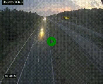 Webcam autoroute A63 en périphérie de Bordeaux au sud-est de la ville, en provenance du bassin d'Arcachon. Vue orientée vers Bordeaux