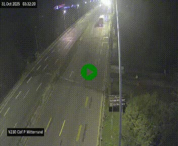 Webcam sur le périphérique de Bordeaux à l'est de la ville. Caméra située sur le Pont Mitterand sur la N230