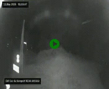Webcam au col du Somport, côté français, sur la N134, dans les Pyrénées, en direction de l'Espagne, à 1632 mètres d'altitude