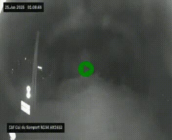 Webcam au col du Somport, côté français, sur la N134, dans les Pyrénées, en direction de l'Espagne, à 1632 mètres d'altitude