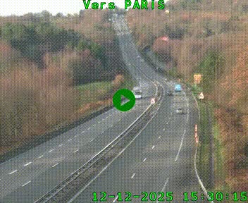 Caméra routière sur l'autoroute A20 à Bessines-sur-Gartempe. Vue orientée vers Paris