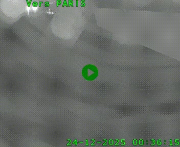 Caméra routière sur l'autoroute A20 à Saint-Pardoux-l'Ortigier, à la jonction avec l'A89. Vue orientée vers Paris