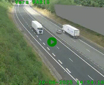 Caméra routière sur l'autoroute A20 à Saint-Pardoux-l'Ortigier, à la jonction avec l'A89. Vue orientée vers Paris