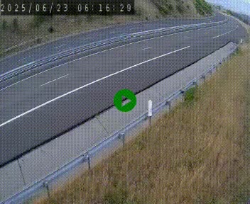 Caméra autoroute A75 à hauteur de la sortie 42 (Rodez, Laissac, Aire de l'Auvergne) située sur la commune d'Auberoques, près de Sévérac-le-Château