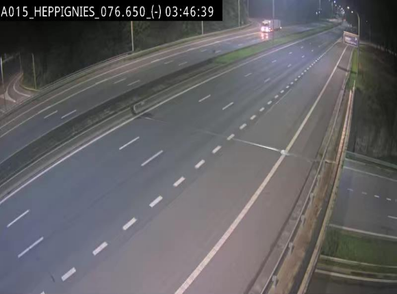 Webcam autoroute Belgique - Heppignies - E42 direction Namur - BK 76.4