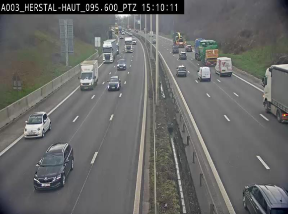 Webcam E40 à Herstal en direction de Liège et en provenance d'Aachen
